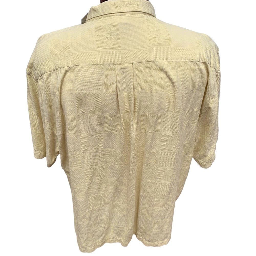 New! Gold Tri-Mountain XL 100% Silk Gold Beachy Tropical Shirt Men’s XL NWT - Picture 3 of 16